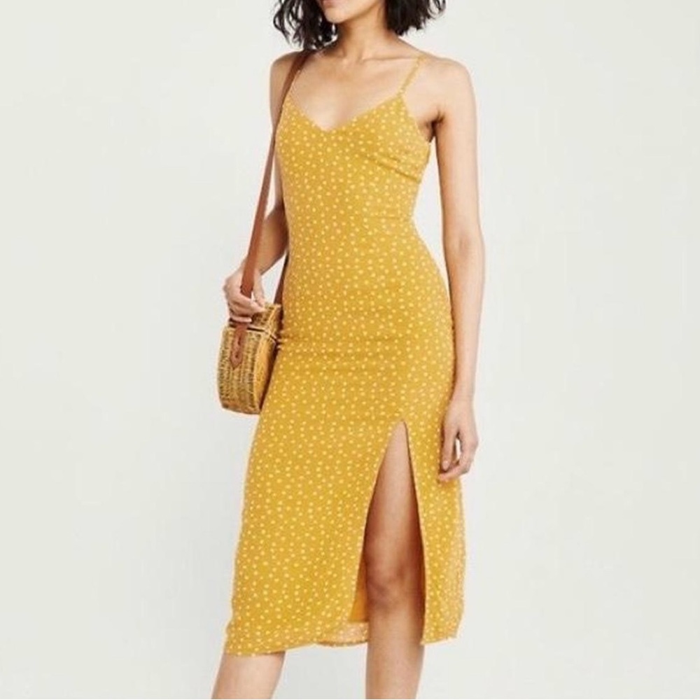 Abercrombie Yellow Dotted Dress